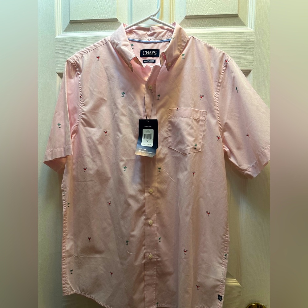 NWT Men’s Chaps Short Sleeve Button Down
